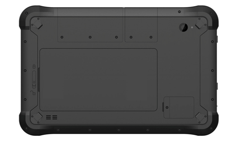 SCORPION 10X Windows: Rugged tablet with 10" high-brightness display in use - rear