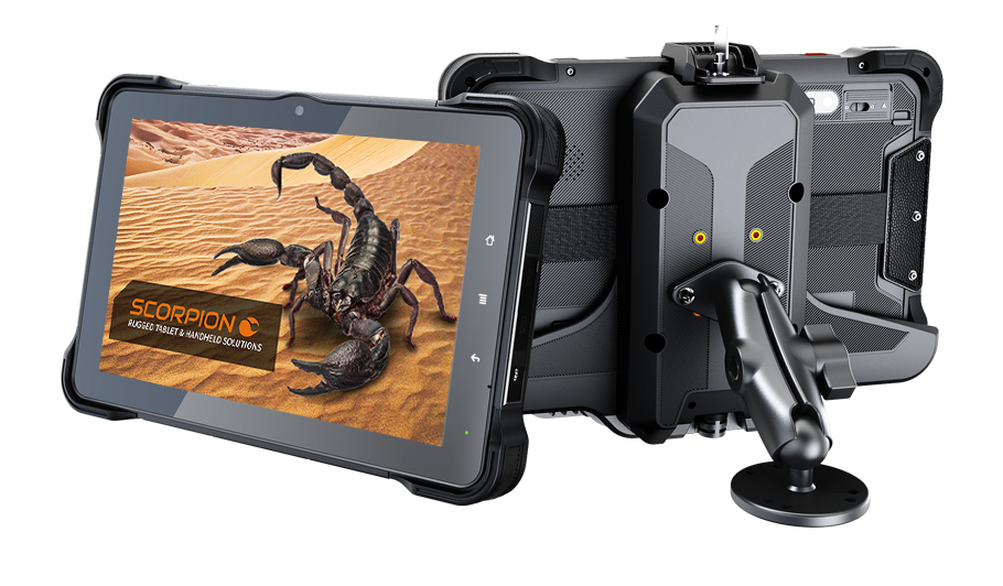 SCORPION 10X Android - High brightness tablet with 10.1 inch display for mobile applications in vehicles